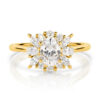 0.75ct Waratah Oval Engagement Ring 18ct YG